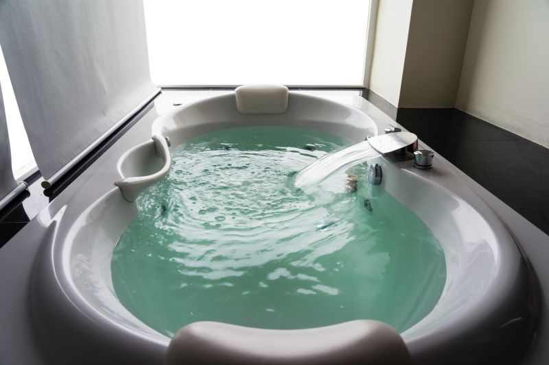 Glass-Enclosed Spa Tub